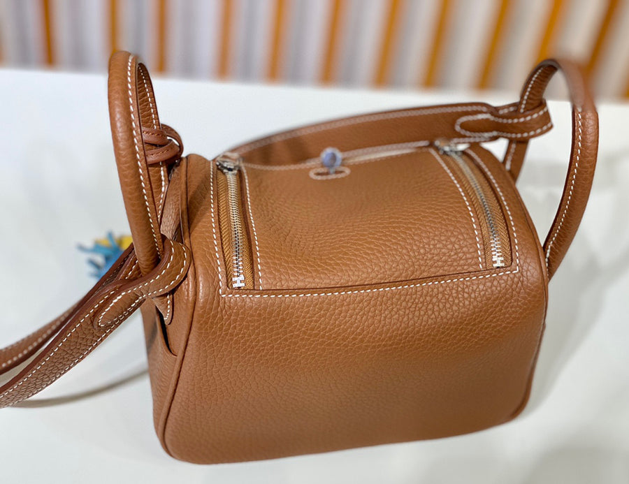 Hermes Mini Lindy Gold Taurillon Clemence