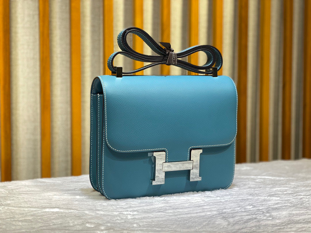 Hermes Constance 18 Blue Epsom