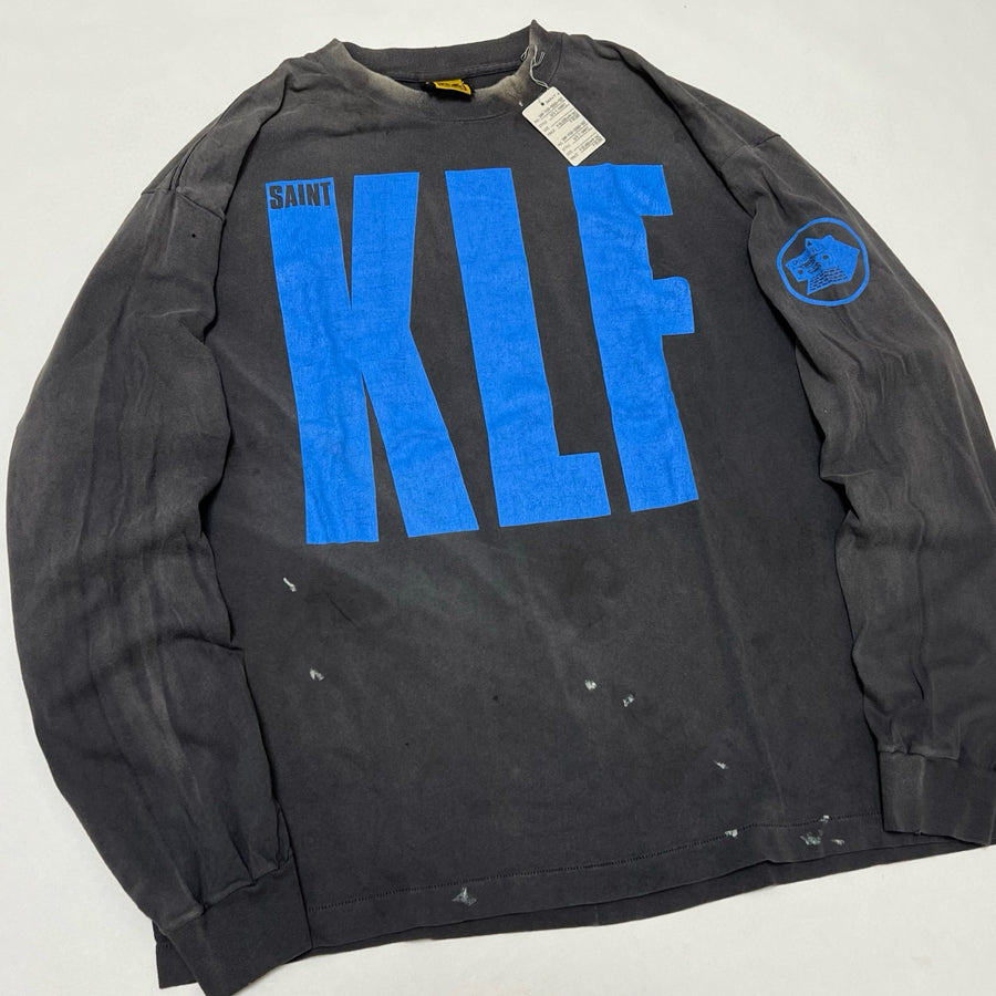 SAINT Mxxxxxx × The KLF BLUE KLF_LongSleeve TEE KLF/BLK