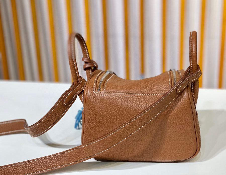 Hermes Mini Lindy Gold Taurillon Clemence