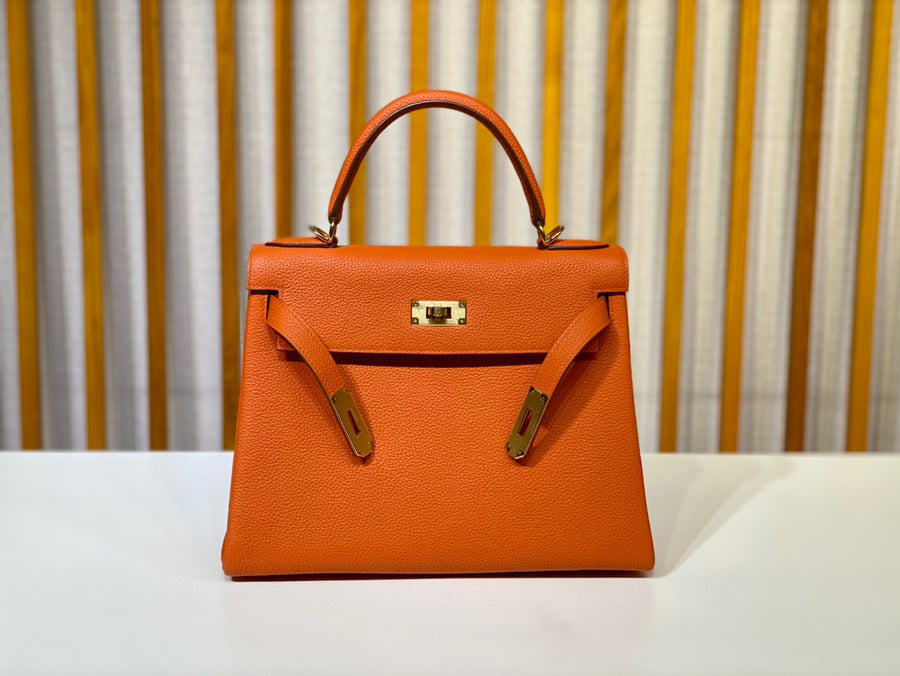 Hermes Kelly 28 Orange Togo