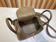 Hermes Mini Lindy Etoupe Taurillon Clemence