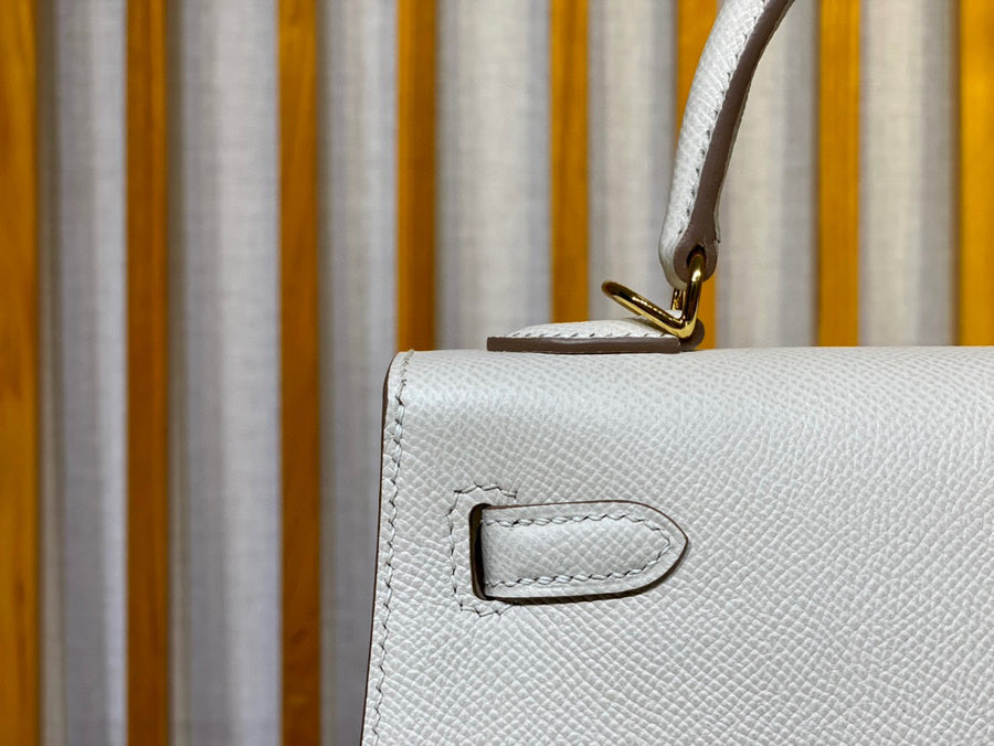 Hermes Kelly 25 白色 Epsom