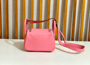 Hermes Mini Lindy Rose 五彩纸屑 Taurillon Clemence