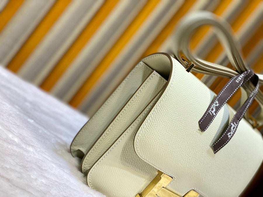 Hermes Constance 18 White Epsom