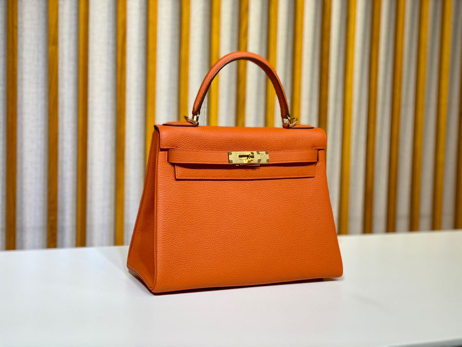 Hermes Kelly 28 Orange Togo