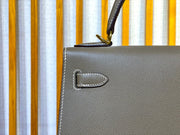 Hermes Kelly 28 Etoupe Epsom 金色五金