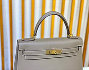 Hermes Kelly 28 Etoupe Epsom 金色五金