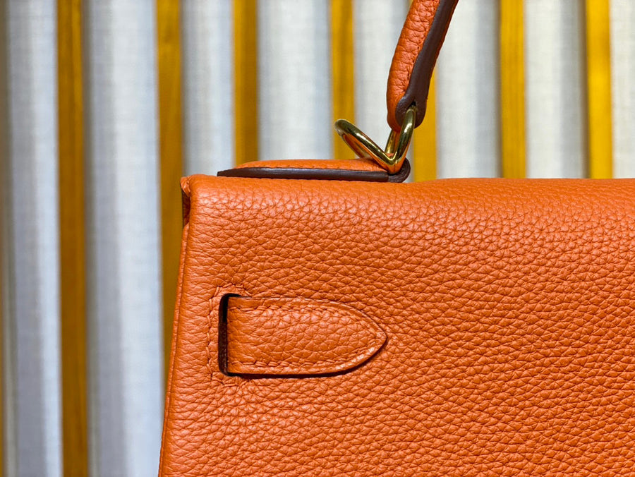 Hermes Kelly 28 Orange Togo