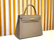 Hermes Kelly 28 Etoupe Epsom 金色五金