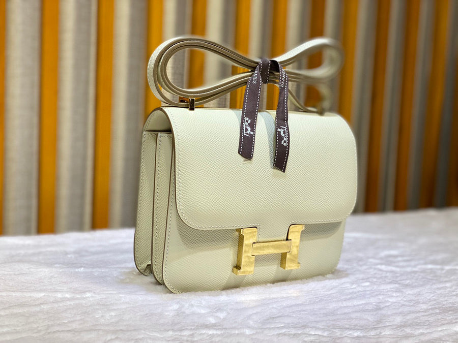 Hermes Constance 18 White Epsom