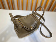 Hermes Mini Lindy Etoupe Taurillon Clemence