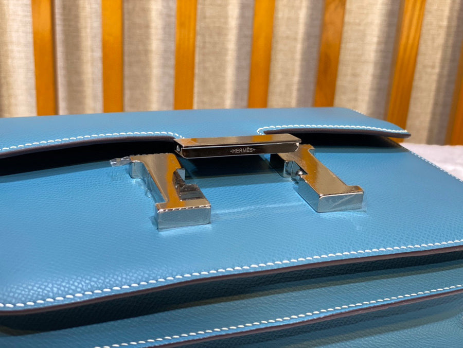 Hermes Constance 18 Blue Epsom