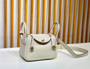 Hermes Mini Lindy Craie Taurillon Clemence