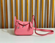 Hermes Mini Lindy Rose 五彩纸屑 Taurillon Clemence