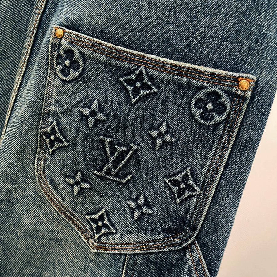 LV Monogram 两件套牛仔裤