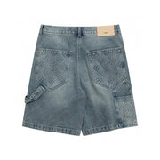 Lv Washed Denim Shorts